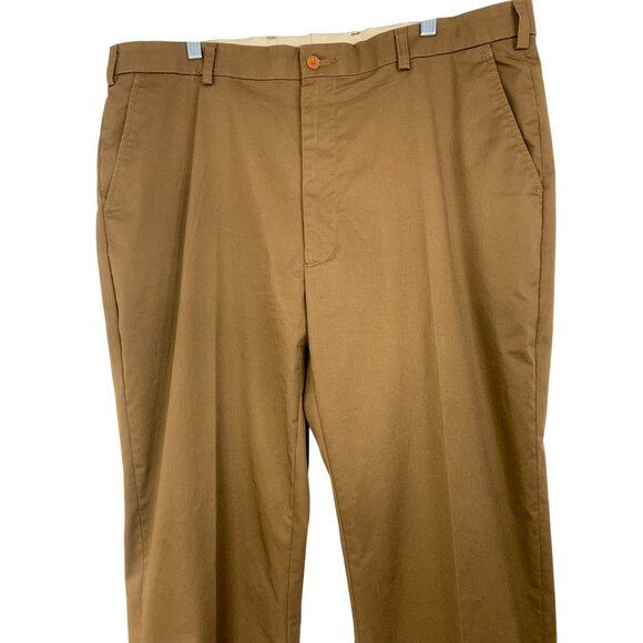 Orvis Mens Brown Flat Front Chino Pants 40x30 Field Sport Workwear RS10274 EUC - Picture 3 of 6